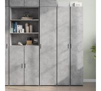 vidaXL Credenza Grigio Cemento 40x42,5x185 cm in Legno Multistrato, credenza Alta, Mobile Contenitore, Mobile Alto, Mobile, credenza Laterale