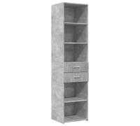 vidaXL Credenza Grigio Cemento 45x42,5x185 cm in Legno Multistrato
