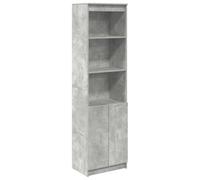 vidaXL Credenza Grigio Cemento 50x35x180 cm in Legno Multistrato, mobile, mobiletto laterale, mobiletto portaoggetti alto, mobiletto portaoggetti