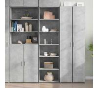 vidaXL Credenza Grigio Cemento 50x41x185 in Legno Multistrato
