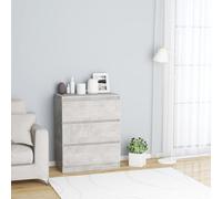 vidaXL Credenza Grigio Cemento 60x35x76 cm in Legno Multistrato