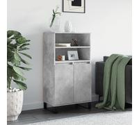 vidaXL Credenza Grigio Cemento 60x36x110 cm in Legno Multistrato