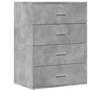 vidaXL Credenza Grigio Cemento 60x39x80 cm in Legno Multistrato