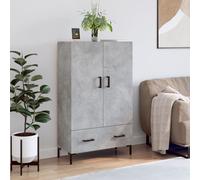 vidaXL Credenza Grigio Cemento 69,5x31x115 cm in Legno Multistrato