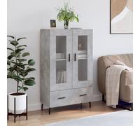 vidaXL Credenza Grigio Cemento 69,5x31x115 cm in Legno Multistrato