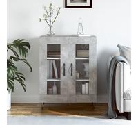 vidaXL Credenza Grigio Cemento 69,5x34x90 cm in Legno Multistrato