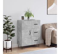 vidaXL Credenza Grigio Cemento 69,5x34x90 cm in Legno Multistrato