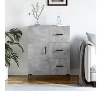 vidaXL Credenza Grigio Cemento 69,5x34x90 cm in Legno Multistrato
