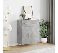 vidaXL Credenza Grigio Cemento 69,5x34x90 cm in Legno Multistrato