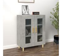 vidaXL Credenza Grigio Cemento 69,5x34x90 cm in Legno Multistrato