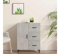 vidaXL Credenza Grigio Cemento 69,5x34x90 cm in Legno Multistrato