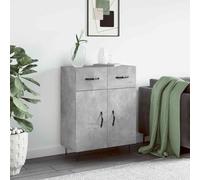 vidaXL Credenza Grigio Cemento 69,5x34x90 cm in Legno Multistrato