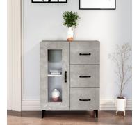 vidaXL Credenza Grigio Cemento 69,5x34x90 cm in Legno Multistrato