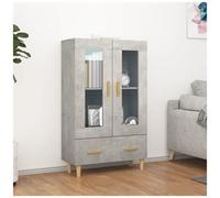 vidaXL Credenza Grigio Cemento 70x31x115 cm in Legno Multistrato