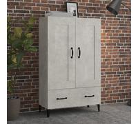 vidaXL Credenza Grigio Cemento 70x31x115 cm in Legno Multistrato