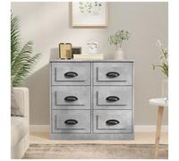 vidaXL Credenza Grigio Cemento 70x35,5x67,5 cm in Legno Multistrato