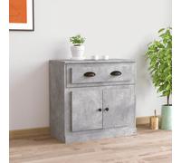 vidaXL Credenza Grigio Cemento 70x35,5x67,5 cm in Legno Multistrato
