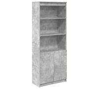 vidaXL Credenza Grigio Cemento 70x35x180 cm in Legno Multistrato, Mobile, mobiletto Laterale, mobiletto portaoggetti Alto, mobiletto portaoggetti