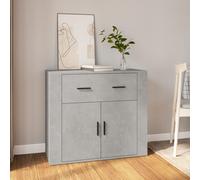 vidaXL Credenza Grigio Cemento 80x33x70 cm in Legno Multistrato