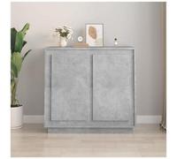 vidaXL Credenza Grigio Cemento 80x34x75 cm in Legno Multistrato
