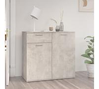 vidaXL Credenza Grigio Cemento 80x36x75 cm in Legno Multistrato