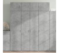 vidaXL Credenza Alta Grigio Cemento 80x42,5x185 cm in Legno Multistrato