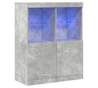 vidaXL Credenza Grigio Cemento 81x37x100 cm in Legno Multistrato, credenza in Legno, credenze in Legno, armadietto Laterale, armadietto in Legno