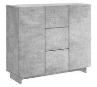 vidaXL Credenza Grigio Cemento 85,5 x 31 x 75 cm Legno ingegnerizzato