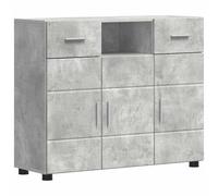 vidaXL Mobile Sideboard con 2 cassetti e 3 porte, colore grigio cemento, realizzato in legno ingegnerizzato. Dimensioni: 88,5 x 30,5 x 73 cm. Ampio spazio, design moderno, adatto per uso interno. As