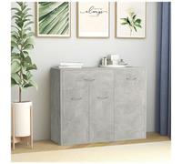 vidaXL Credenza Grigio Cemento 88x30x70 cm in Legno Multistrato