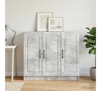 vidaXL Credenza grigio cemento 89 x 34,5 x 77 cm, in legno ingegnerizzato, credenza contemporanea, cassettiera rettangolare, stile moderno, elegante organizer per mobili per soggiorno, sala da pranzo