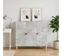 vidaXL Credenza Grigio Cemento 89 x 34,5 x 80 cm Legno ingegnerizzato