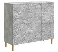 vidaXL Credenza Grigio Cemento 89 x 34,5 x 80 cm Legno ingegnerizzato