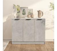 vidaXL Credenza Grigio Cemento 90,5x30x70 cm in Legno Multistrato