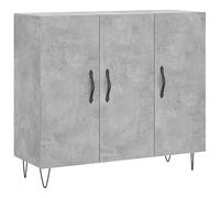 vidaXL Credenza Grigio Cemento 90x34x80 cm in Legno Multistrato