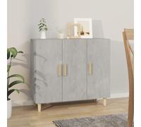 vidaXL Credenza Grigio Cemento 90x34x80 cm in Legno Multistrato