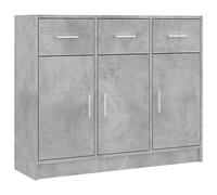 vidaXL Credenza Grigio Cemento 91x28x75 cm in Legno Multistrato