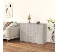 VIDAXL - Credenza Grigio Cemento 91x29,5x65 Cm In Legno Multistrato