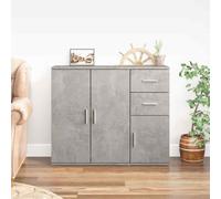 vidaXL Credenza Grigio Cemento 91x29,5x75 cm in Legno Multistrato