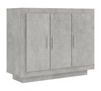vidaXL Credenza Grigio Cemento 92x35x75 cm in Legno Multistrato