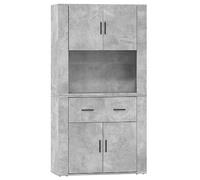 vidaXL Credenza Grigio Cemento in Legno Multistrato