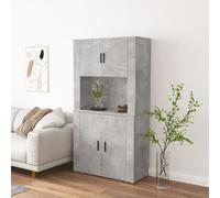 vidaXL Credenza Grigio Cemento in Legno Multistrato