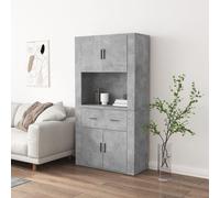 vidaXL Credenza Grigio Cemento in Legno Multistrato