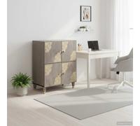 vidaXL Credenza Grigio e Oro 60 x 33 x 75 cm Legno di mango massello