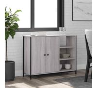 AX Credenza Mobiletto Armadietto 100x33x75cm Portaoggetti Grigio Sonoma + 835552
