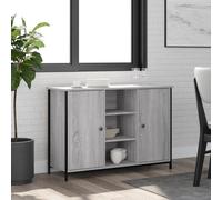 AX Credenza Mobiletto Armadietto 100x35x70cm Portaoggetti Grigio Sonoma + 835517
