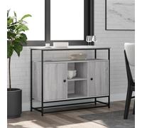 vidaXL Credenza Grigio Sonoma 100x35x80 cm in Legno Multistrato