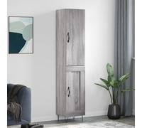 vidaXL Credenza Grigio Sonoma 34,5x34x180 cm in Legno Multistrato