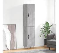 vidaXL Credenza Grigio Sonoma 34,5x34x180 cm in Legno Multistrato