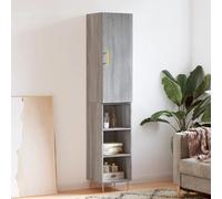 vidaXL Credenza Grigio Sonoma 34,5x34x180 cm in Legno Multistrato